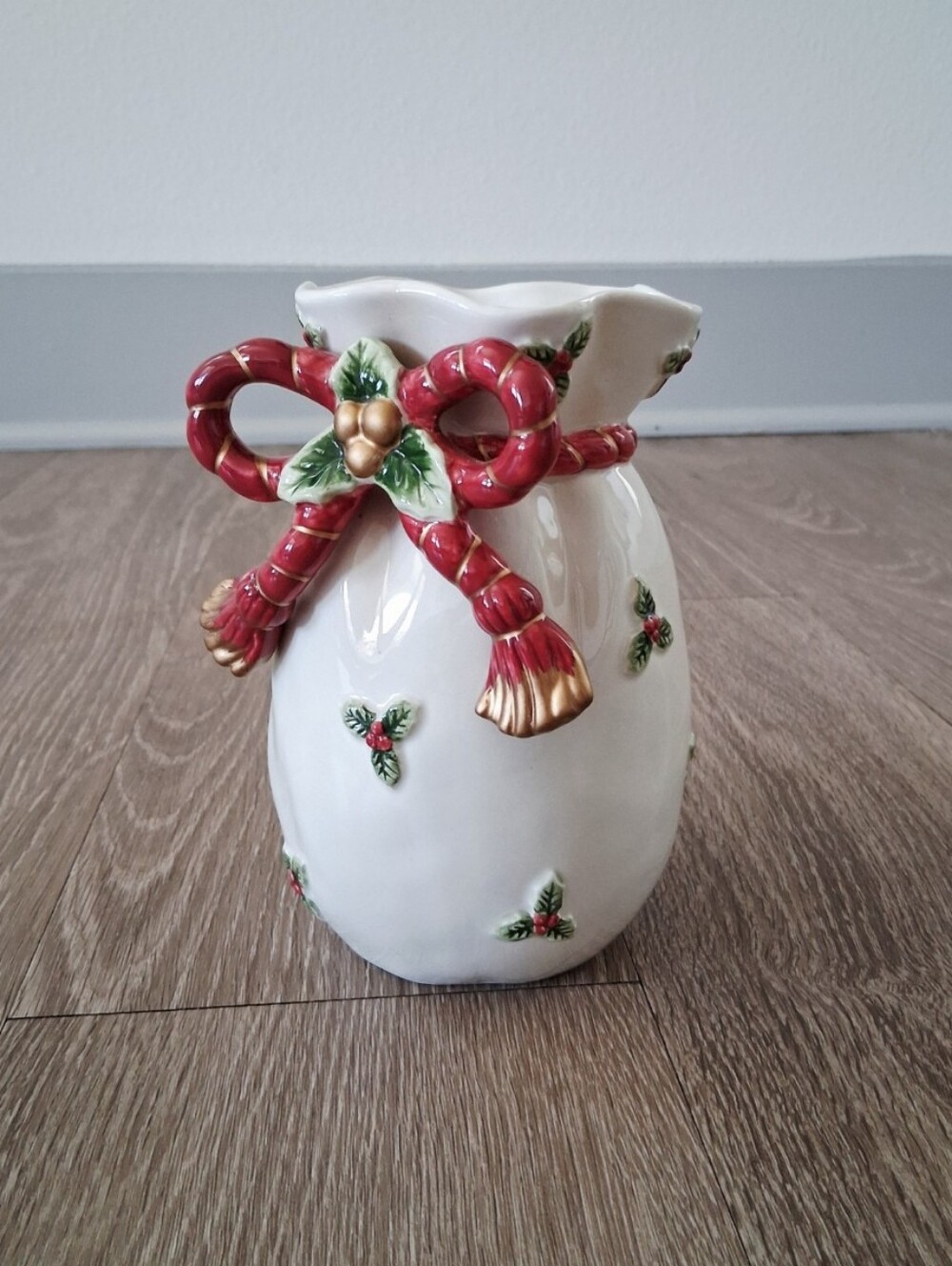 Fitz And Floyd 1994 Old World Santa Bag Vase
